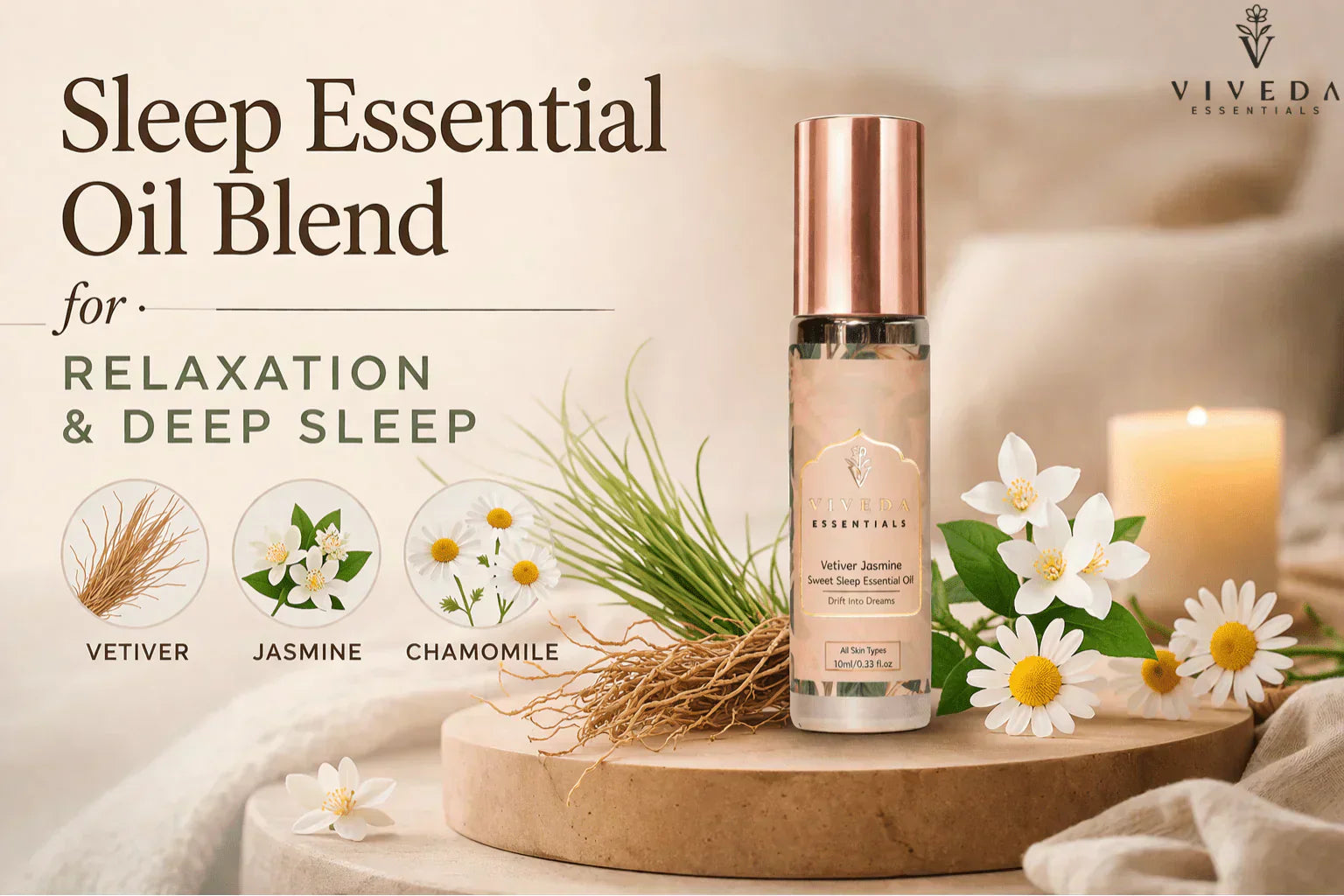Sleep Essential Oil Blend for Relaxation & Deep Sleep